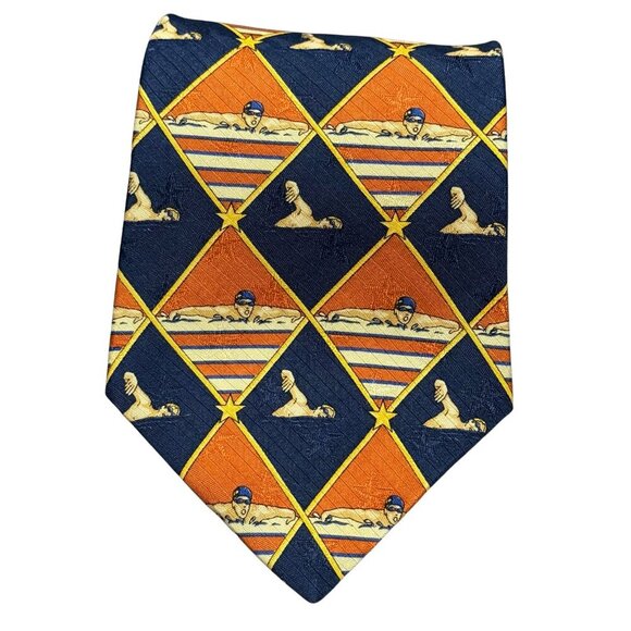 Tommy Hilfiger Mens Vintage Neck Silk Tie - Picture 3 of 9